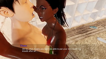 Ebony Teen Gives Fat White Guy a Blowjob- Bound By Lust #5- Gameplay