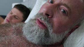Dylan Hayes bends over for his muscular stepfather Lance Charger