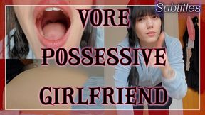 Vore Possessive Yandere Girlfriend - Your break up with Lunasha turns sour as she doesn't take rejection well and menaces to eat and digest you so that you stay hers forever (Subtitled)