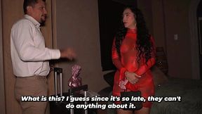 Two horny coworkers sneak into the same hotel bed and fuck each other’s brains out all night long