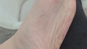 Big girly feet in socks and without
