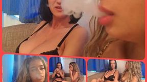 Smoking fetish:Christina and Lisa