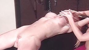 Kinky auburn dominates and gets spanked in overwhelming lesbian scene