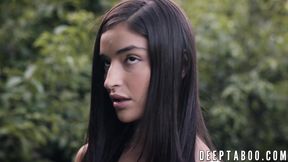 Gianna Dior and Emily Willis scissor and lick each other's wet pussies in the great outdoors