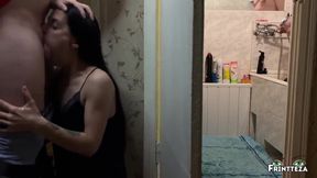 A Neighbor Fucked Me in the Mouth While My Husband Was Washing in the Shower