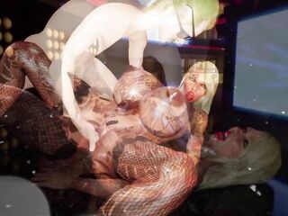 Bimbo Mega Fake Titties Fuked Hard in Disco