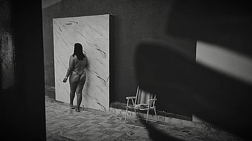 Camera de segurança do vizinho pegou casal fodendo e mulher tomando banho pelada no quintal