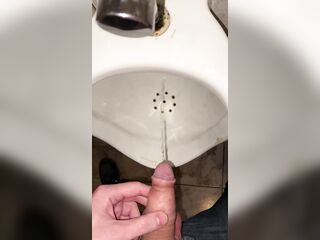 I pee on a urinal in a public office (POV)