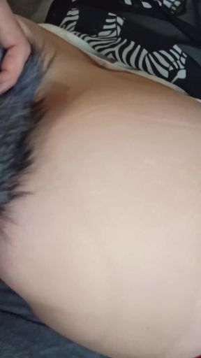 Housewife seduced with her plug tail and let her juicy pussy be fucked