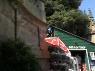 Vacation with sweet Rachel James - public blowjob and took a deep creampie, in public!