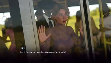 Village Slut Transformation 73 Lily gets finger-fucking on the bus and prepares a strip show for VIP guest