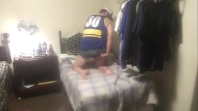 Husband caught gay masterbateing with wife&rsquo_s dildo