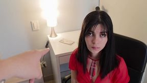 after misbehaving, sexy laura receives a trapia to reflect on in her sexy uniform.