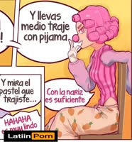 LatiinPorn's Cartoon Seduction: Clown Girl vs. Powerpuff's Big Dick