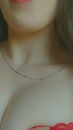 pov fairy bliss touching herself and moaning non stop wearing her sexy red lingerie   Clip 1