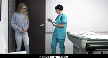 Perv Doctor's Office Threesome with Redhead Cutie Harlow West and Jessica Ryan