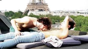 Anteo and Alexis fuck on a rooftop in front of the Eiffel Tower