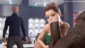 Amanda's tight pussy pleasured by monster cock