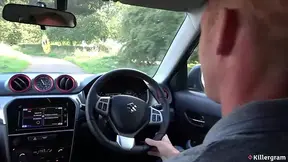 Chantelle Fox torments Marc Rose before wild car sex