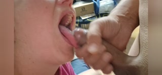 He cums 3 times in my mouth and he records me.