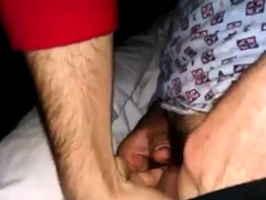 Touching soft dick of my dad in bed