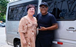 BBW Mature Rough Ass Fisted During Bus Drive