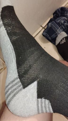 Showing Some Sexy Socks When I'm Rubbing My Brown Hispanic Boy Dick