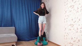 Tall 18 yo brunette dominates strange guy with Doc Martens, vf2505x 1080p