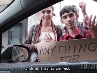 HUNT4K. Redhead hottie showed her cunt and then this happened...