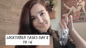 Locktober Tasks Day 8 to 14 for Chastity Subs