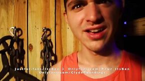 Two 18 YO boys explore a glory hole from Grindr and get daddy fucked