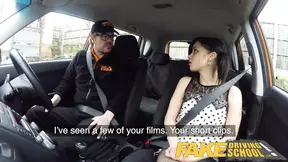 Sex Driving School Rough back seat fuck for petite learner