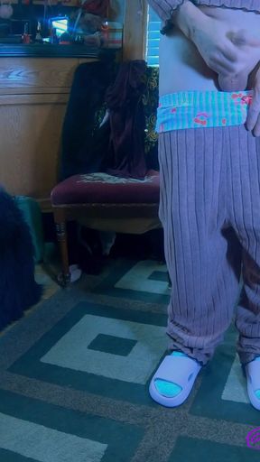 Daphne in Cute Pjs and Undies Close up Cumshot at Your Face