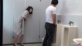 small tits slim japanese nymphomanaic teen seduce stranger to uncensored fuck on public toilet