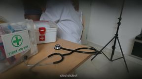 Doctor checking patient in clinic