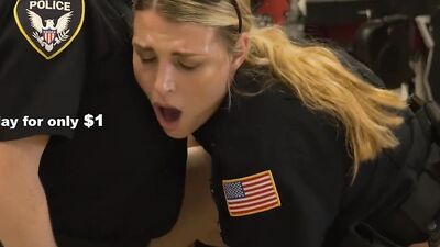 BLACK PATROL - Robbery Suspect Apprehended and Fucked by MILF Cops