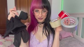 Hare Fuyu is doing a gag test with lots of different gags! - selfbondage , bondage , gagged , socks , pantyhose , filled mouth , otm , otn , breathplay , bit gag