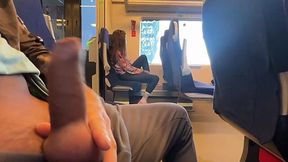 A stranger gave a handjob and a blowjob right on the train!