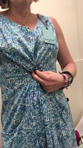 Braless, Commando, Tattooed Chick Trying on New Clothes. Part 1 of 2.