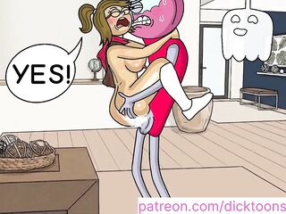 Everybody has drilled Eileen except Benson, This chab bangs her and cums inside. - regular show toon parody
