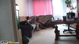 Cool nude party video with hot group fucking