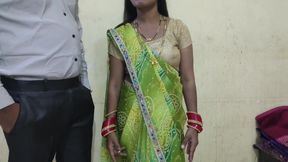 Desi Bhabhi was going somewhere wearing a saree, then her brother-in-law came and fucked her