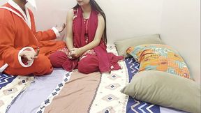 New year 2026 best porn video with Dirty Talk in hindi roleplay saarabhabhi hot and sexy get horny with santa