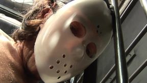 Orgy with horny blonde and brunette submissive sluts and their masked masters