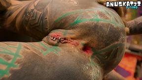 ANAl Fucked while PUSSY PIERCED - Most extreme BDSM HARDCORE sesion