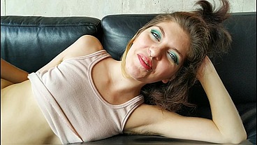 Amazon position blowjob and creampie