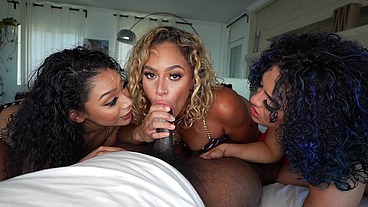 shares big dick with two sexy ass latina
