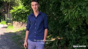 Energetic 18+ young amateur gets ass-fucked on the forest floor