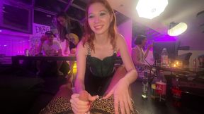 18 year old ginger stuns everyone with public blowjob at game night