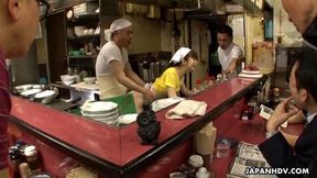 Fucking the cook in back of kitchen